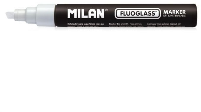 Marker do szyb FLUO biały, pud. 12 szt. MILAN