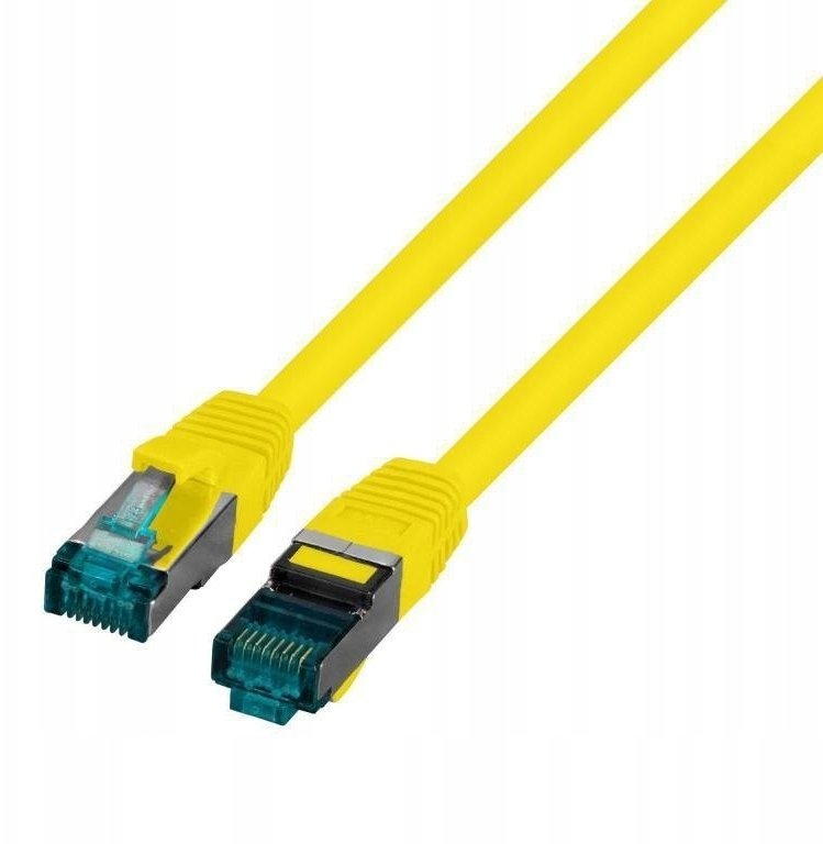 SecurityNET Kabel krosowy patchcord S/FTP kat.6A żółty 1m LSZH PC-6ASFTPLSZH-YE1