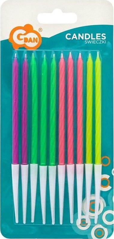 GoDan Świeczki neonowe 13.5x0.4cm 10szt