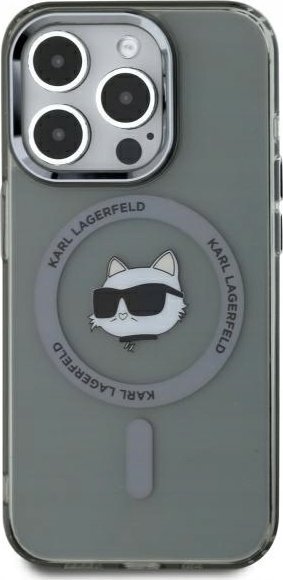 Karl Lagerfeld Karl Lagerfeld KLHMP15XHLSCHK iPhone 15 Pro Max 6.7" black/black hardcase IML Metal Choupette Head MagSafe