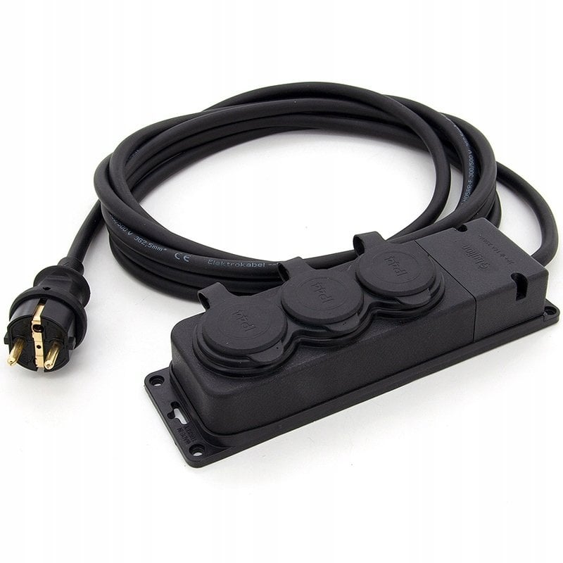 Przedłużacz budowlany 3-gniazdowy 16A 230V H05RR-F 3*2,5 10M 2OW16103