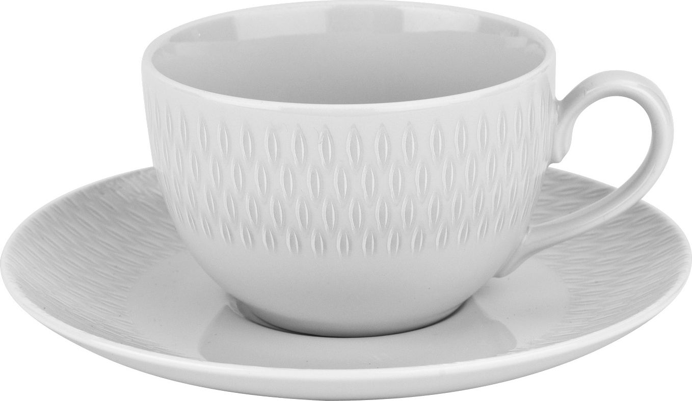 Ćmielów Komplet 6 filiżanek 200ml ze spodkami Rice