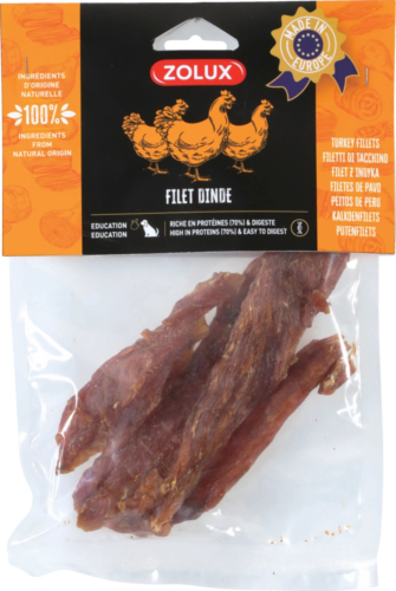Zolux ZOLUX Przysmak naturalny dla psa Filet z indyka 100 g