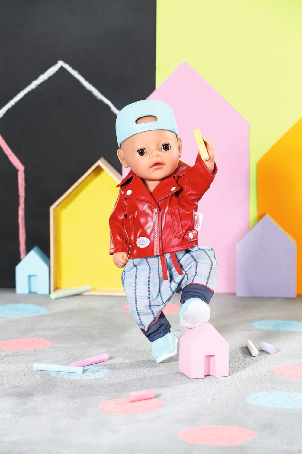 Zapf ZAPF Creation BABY born Little Cool Kids Outfit 36cm, doll accessories (jacket, trousers, hat, shoes and clothes hanger)