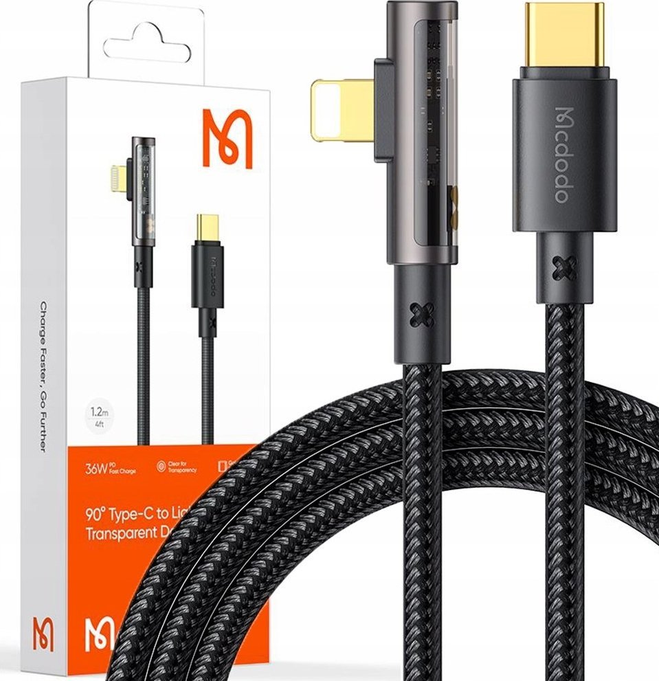 Kabel USB Mcdodo USB-C - Lightning 1 m Czarny