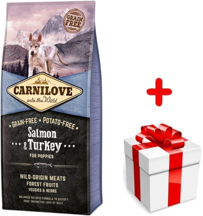Carnilove Salmon & Turkey for Puppies 12kg + niespodzianka dla psa GRATIS!