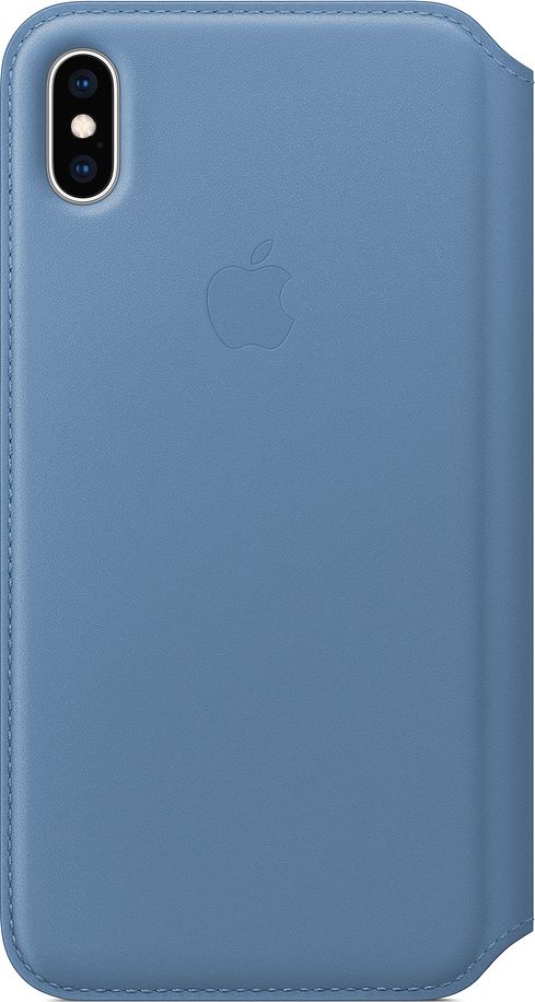 Apple Etui skórzane folio iPhone XS Max - chabrowe