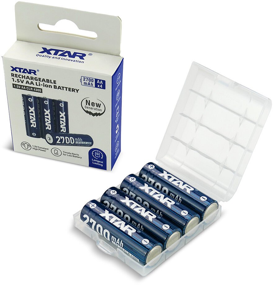 Xtar Akumulator R6 / AA 1,5V Li-ion 2700mAh z zabezpieczeniem - 4 sztuki