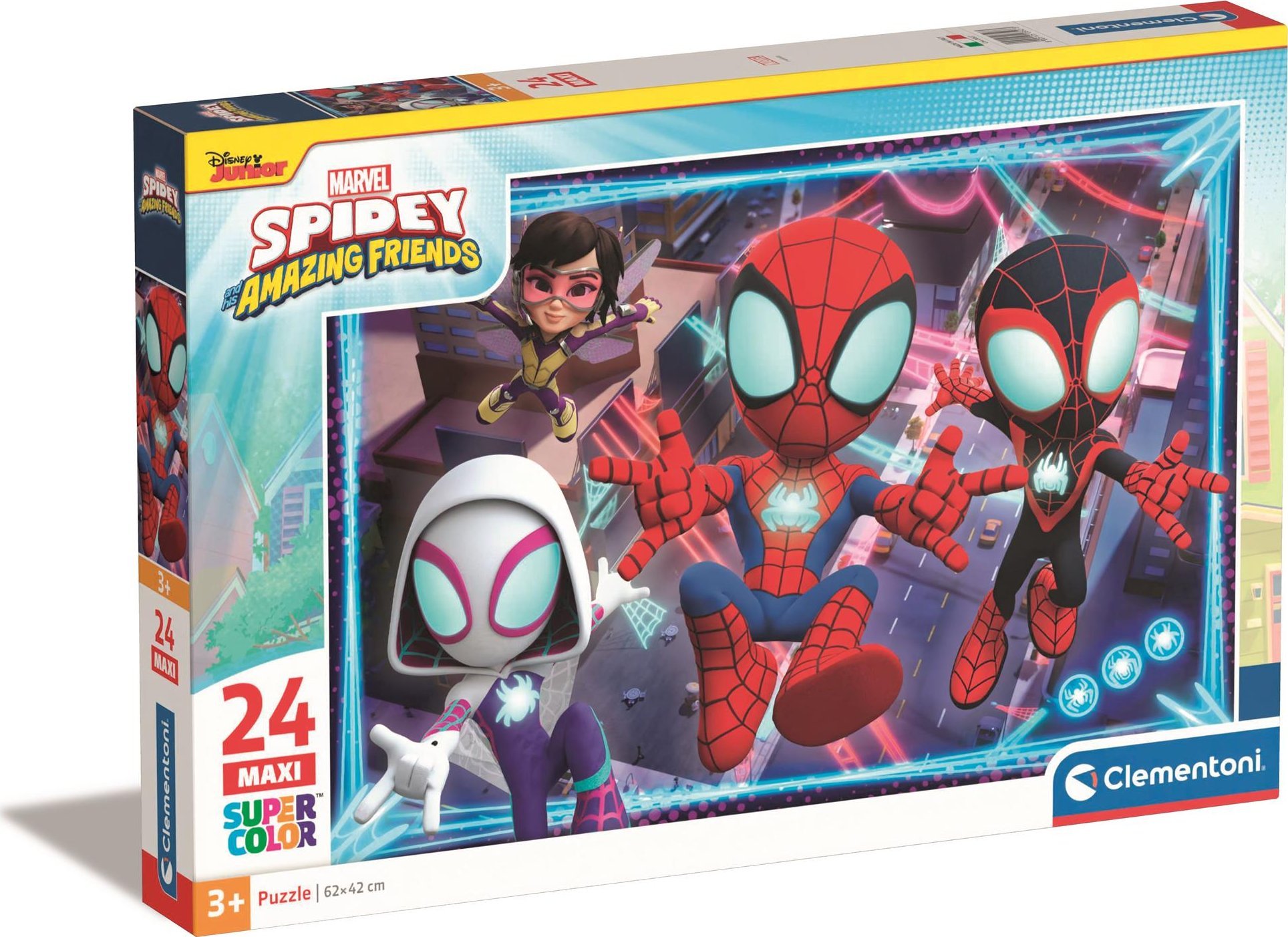Clementoni Puzzle 24 elementy Maxi Super Kolor Spidey i super-kumple