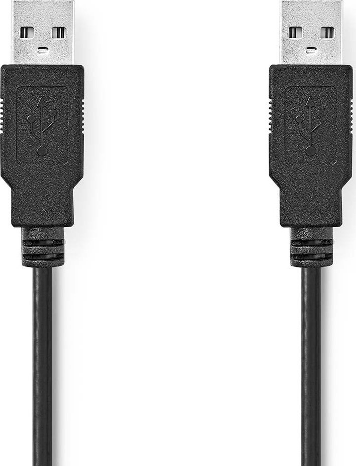 Kabel USB Nedis USB-A - USB-A 3 m Czarny (CCGL60000BK30)