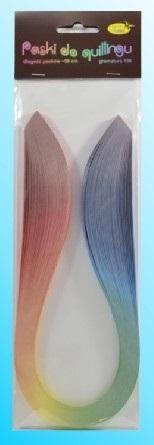 CreativeHobby Cieniowane paski do quillingu 10mm/100szt.-tęczowy