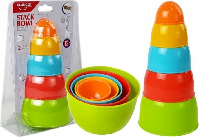 Lean Sport Kubeczki Układanka Zręcznościowa dla Malucha 5szt