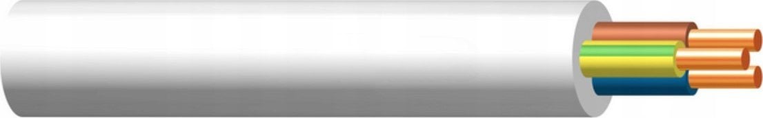 Przewód TFK YDY 3X 2.5 ŻO TFK BIAŁY PRZEWÓD INSTALACYJNY OKRĄGŁY DRUT 450/750V KL.1 BĘBEN - G003036