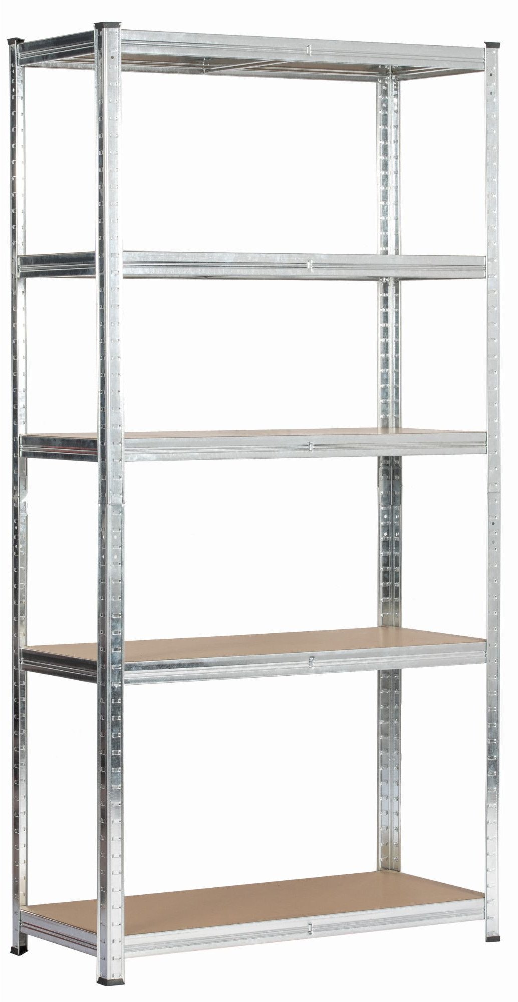 Fancy Garden Regał metalowy magazynowy warsztatowy do garażu piwnicy 90x40x180 cm - srebrny