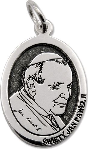WĘC - Twój Jubiler Medalik srebrny z wizerunkiem Ojca Świętego Jana Pawła II MED-JP2-01