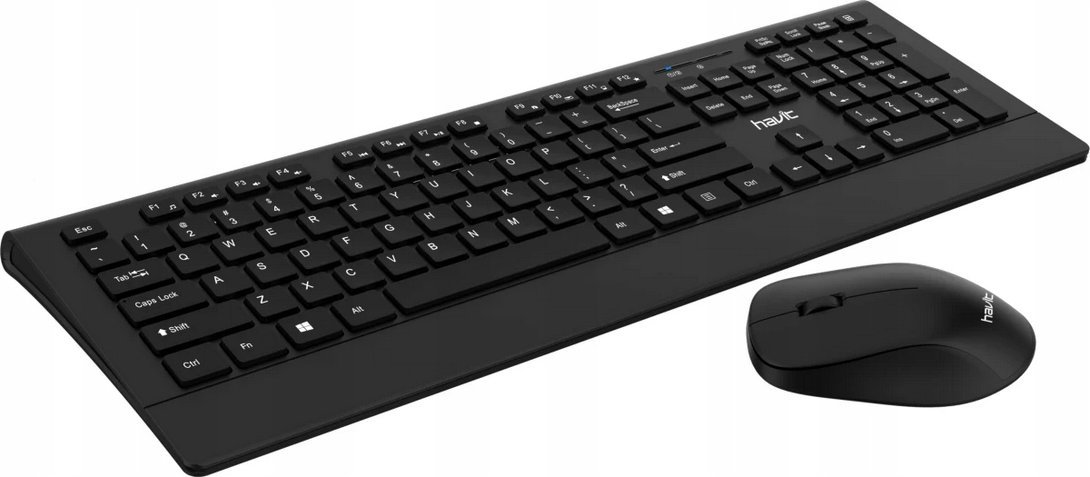 Havit Basicline wireless keyboard & mouse combo klawiatura Dołączona myszka Biuro Bluetooth QWERTY Skandynawia Czarny