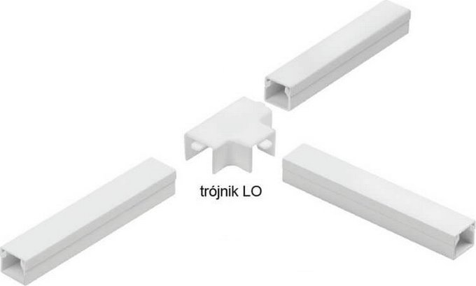 STASIŃSKI Osprzęt do listew elektroinstalacyjnych, trójnik BIAŁY LO 20x14 (1szt.)