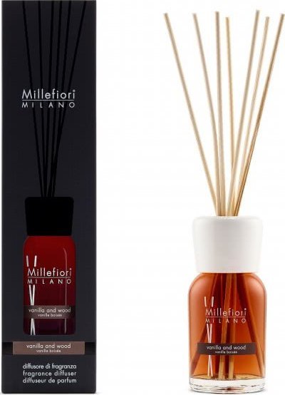 Dyfuzor zapachowy Grupa Zachodnia MM MILLEFIORI MILANO Pałeczki zapachowe 100 ml Vanilla & Wood