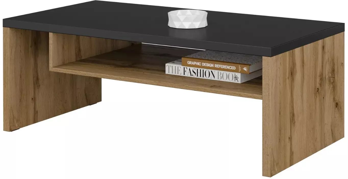 Stolik kawowy CROSS 120x60 dąb wotan/czarny HELVETIA