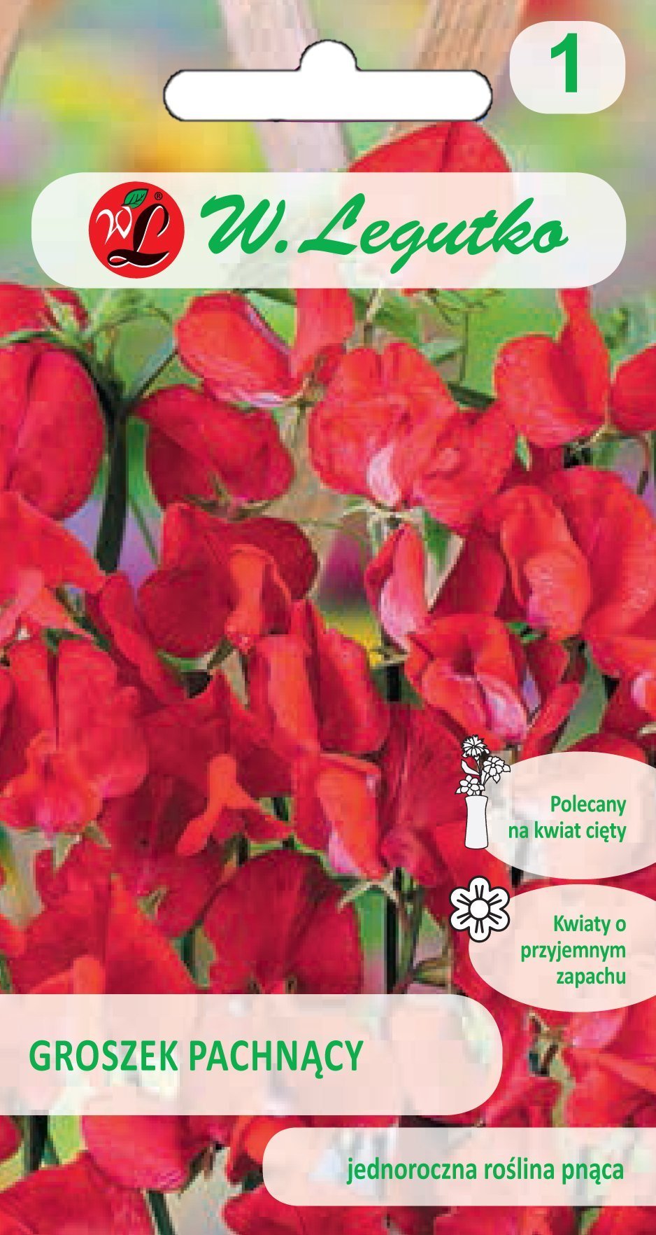 Legutko Nasiona Groszek pachnący czerwony 3 g Legutko