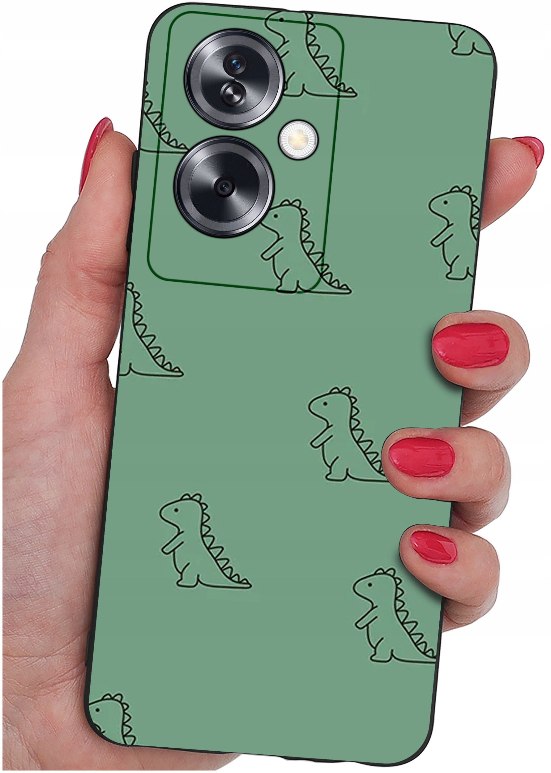 ETUI do Oppo A79 5G WZORY |SILIKONOWE MATT CASE + SZKŁO ochronne 9H