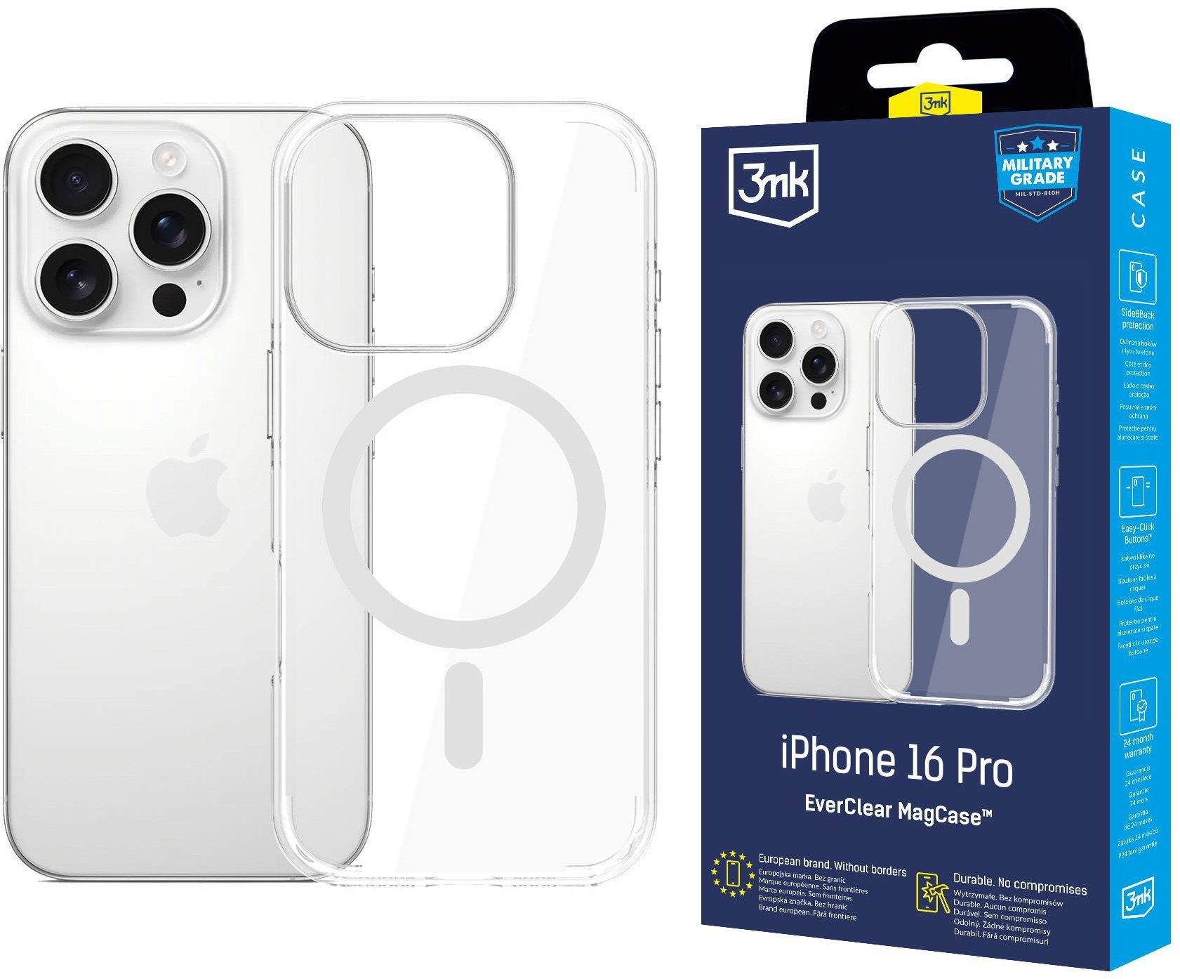 Etui 3MK EverClear MagCase do Apple iPhone 16 Pro