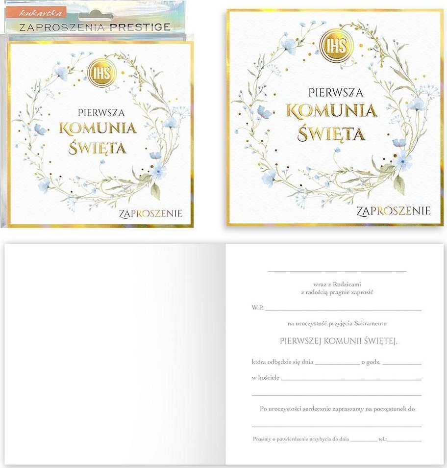Zaproszenie Komunia (5szt)