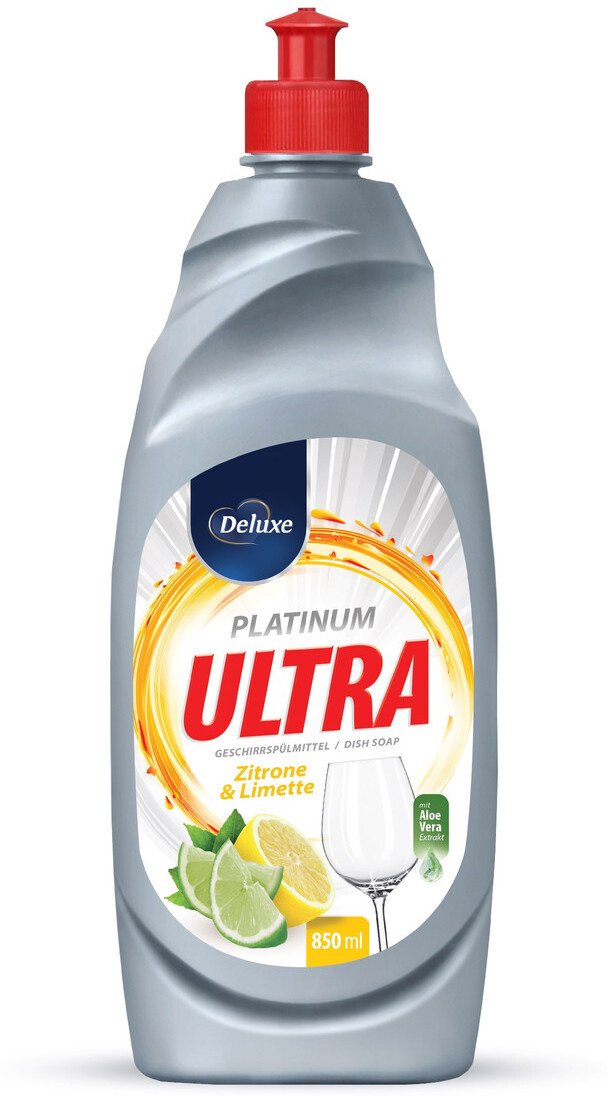Deluxe Platinum Ultra Płyn Koncentrat do Mycia Naczyń Cytryna Limonka 850ml