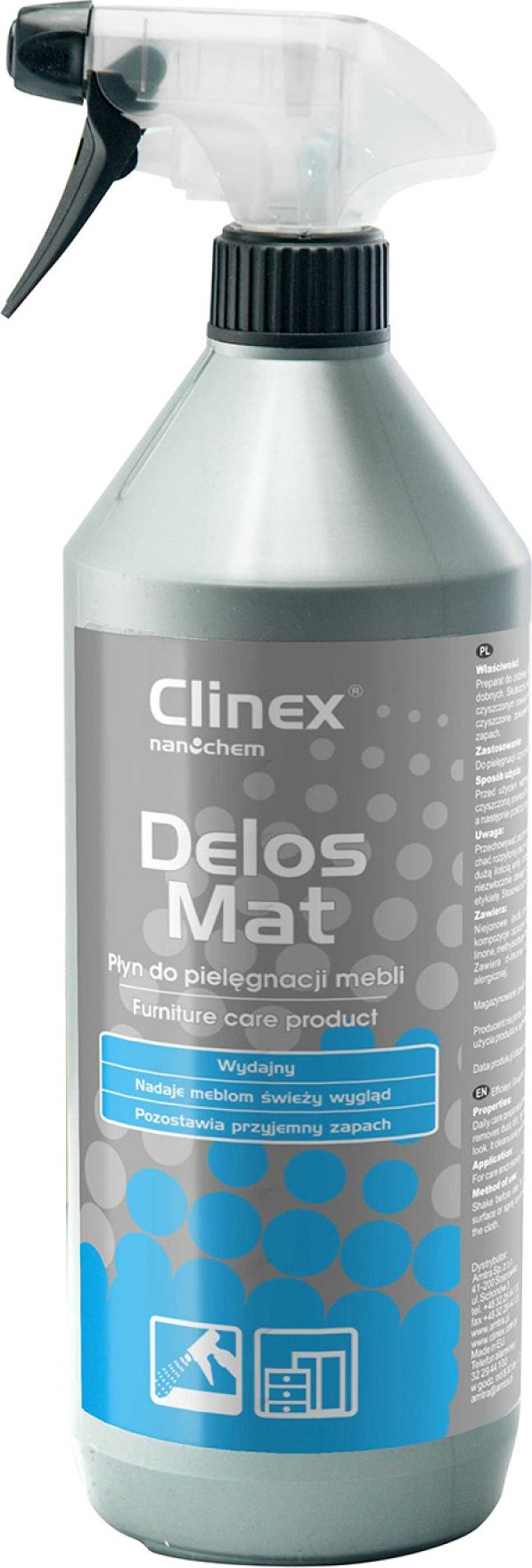 Clinex Clinex płyn delos mat do czyszczenia mebli 1l.(77140)