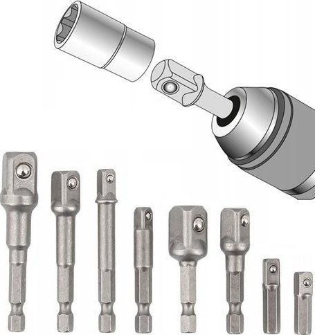 Falon-Tech ADAPTERY REDUKCJE NA NASADKI DO WKRĘTARKI UCHWYT 8