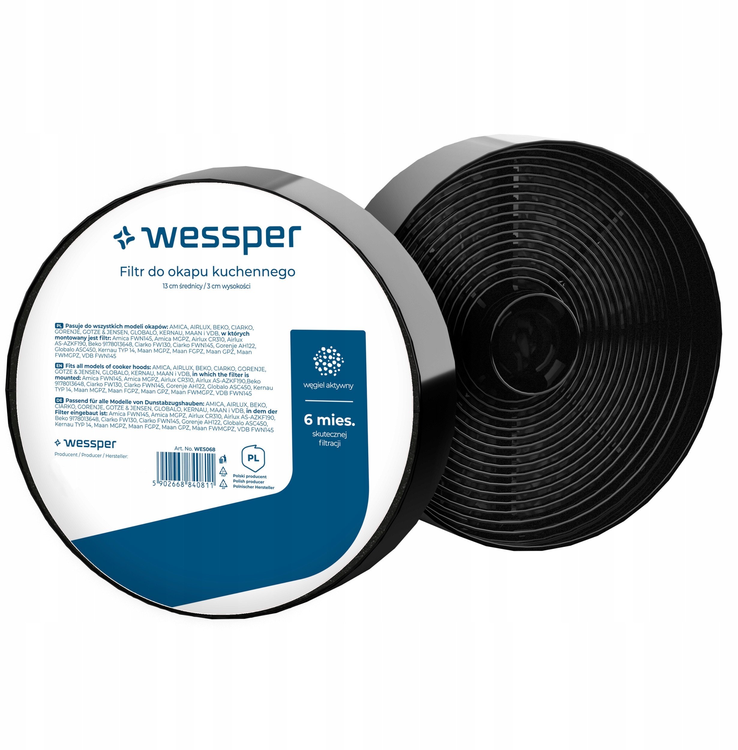 WES068 Filtr do okapu kuchennego