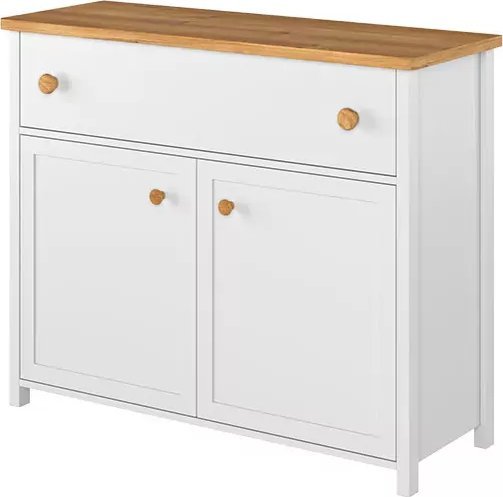 Lenart Skandynawska biała komoda na nóżkach - STORY SO-05