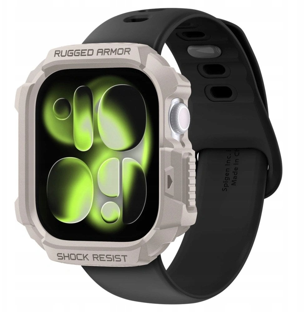 Spigen Etui Rugged Armor V2 do Apple Watch 10 / 11 42mm Dune Beige