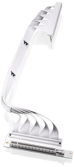 Thermaltake PCI-E 4.0 Dual 90 Degree Riser Cable 400mm Snow