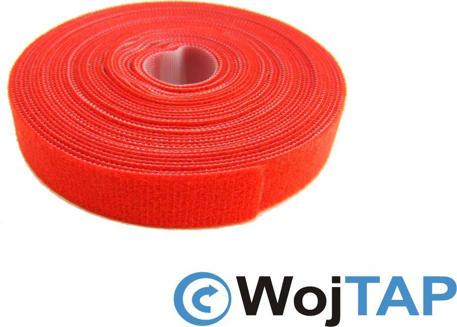 Wojtap Taśma rzepowa szr. 20mm, 25 metrów - CZERWONY