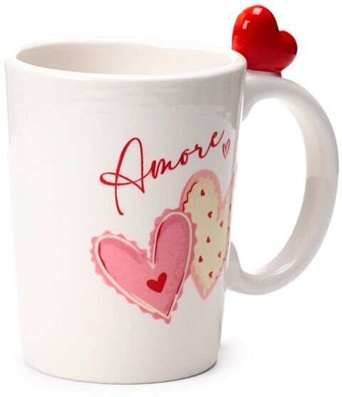 Kubek ceramiczny Serce Amora z serduszkiem