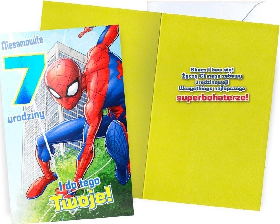 KUKARTKA KARNET DHS 7 URODZINY SPIDER MAN