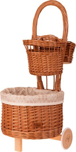 WickerPL Lasovia Design Acer Kosz Wiklinowy Mobilny 35 x 52 H 90 cm