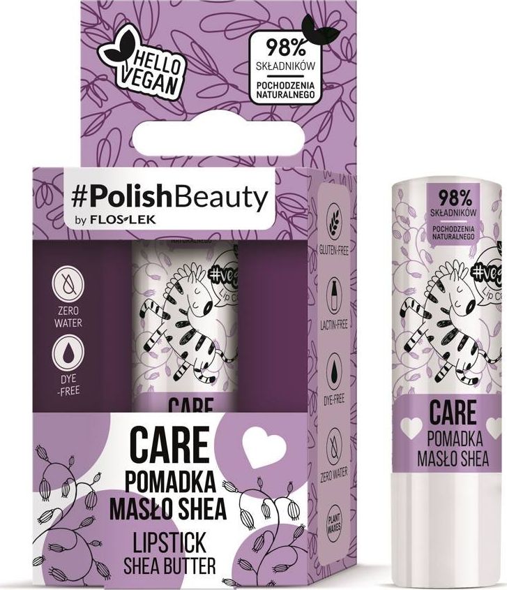 Floslek Floslek Lip Care Vege Pomadka ochronna do ust z Masłem Shea - Care 1szt
