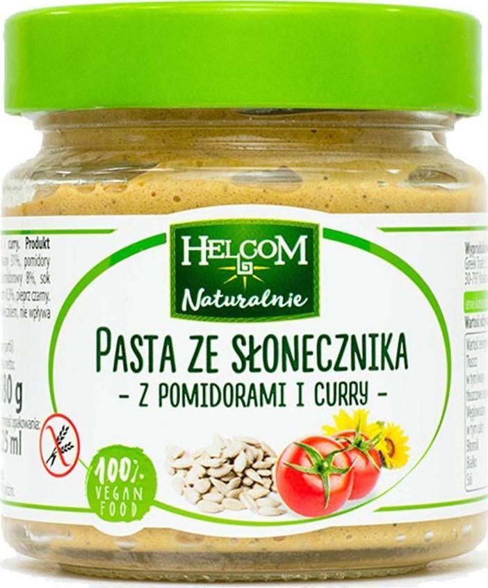 Helcom Naturalnie Pasta ze słonecznika z pomidorami i curry Helcom, 190g