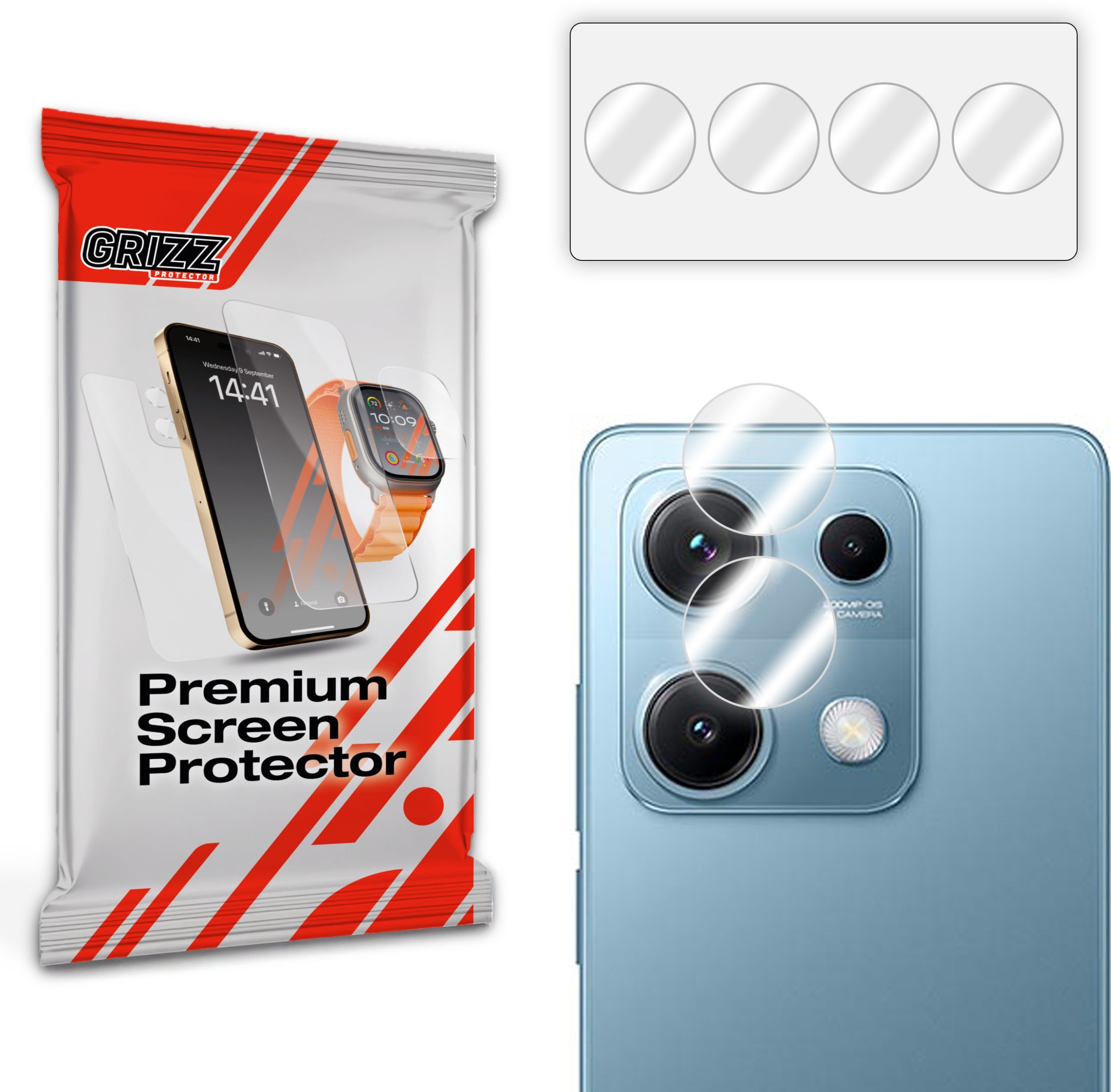 Szkło na aparat GrizzGlass HybridGlass Camera do Xiaomi Redmi Note 14S