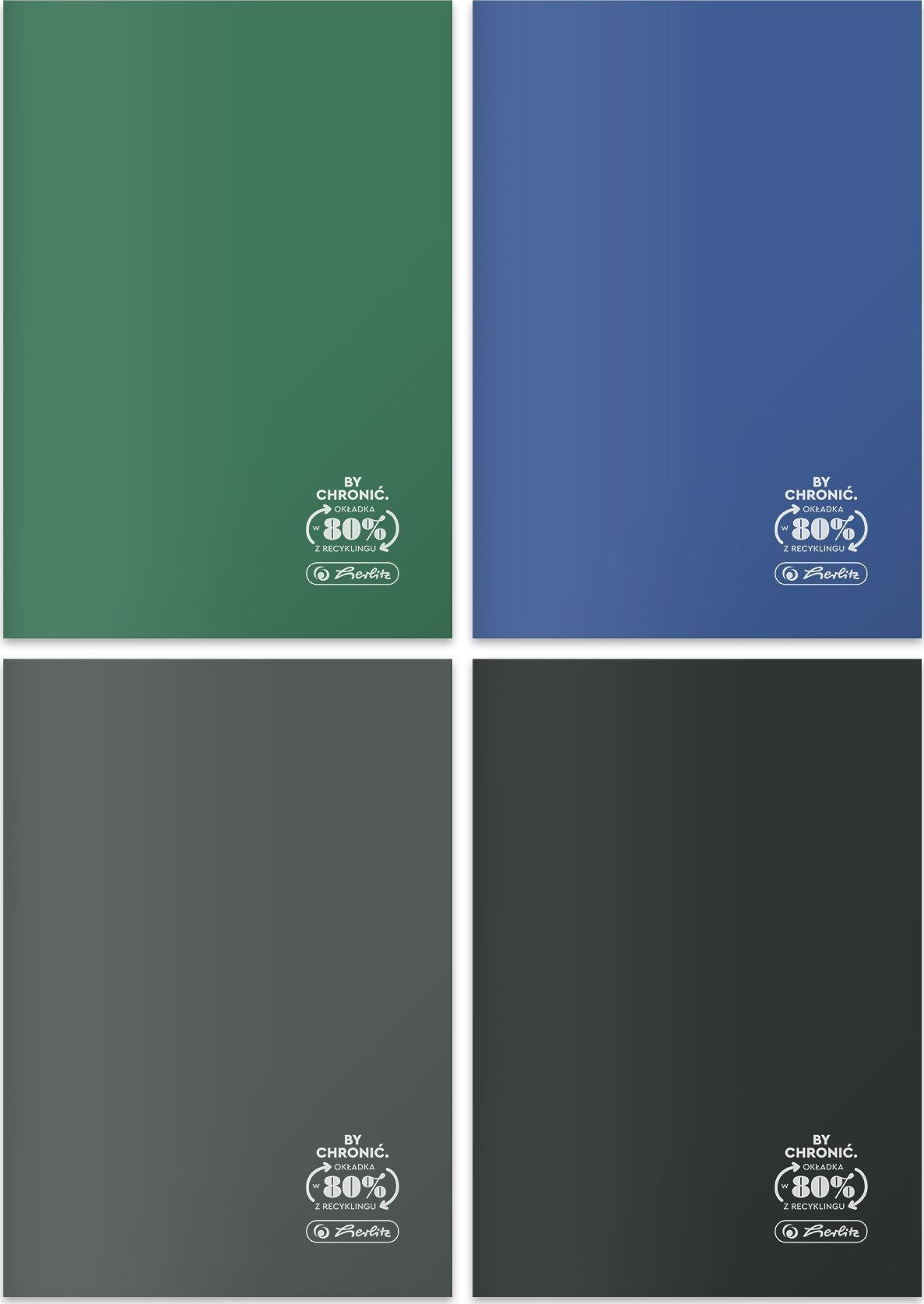 Herlitz Zeszyt A5/60K linia Eco* PP Ocean Colors (5szt)
