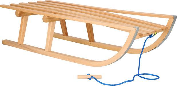 Springos Sanki drewniane 90 cm lakierowane, klasyczne dla dzieci UNIWERSALNY