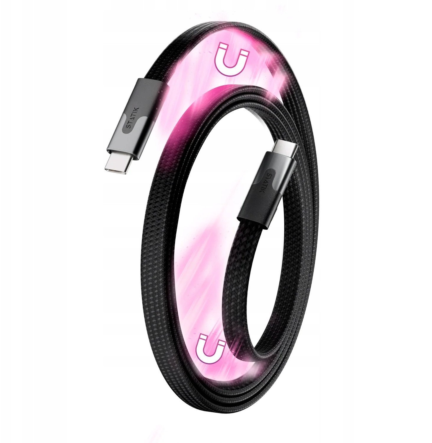 Kabel USB STATIK USB-C - USB-C 1 m Czarny (PUP-0495-3FT-CC-BLK )