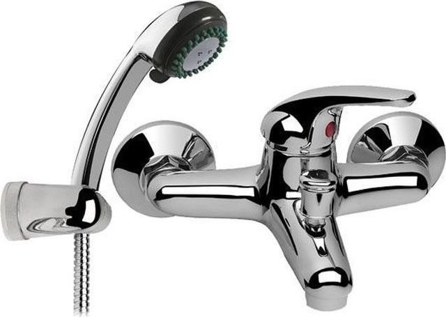 Bateria wannowa Onnline Bateria wannowa GALA ścienna dwuotworowa z akcesoriami chrom