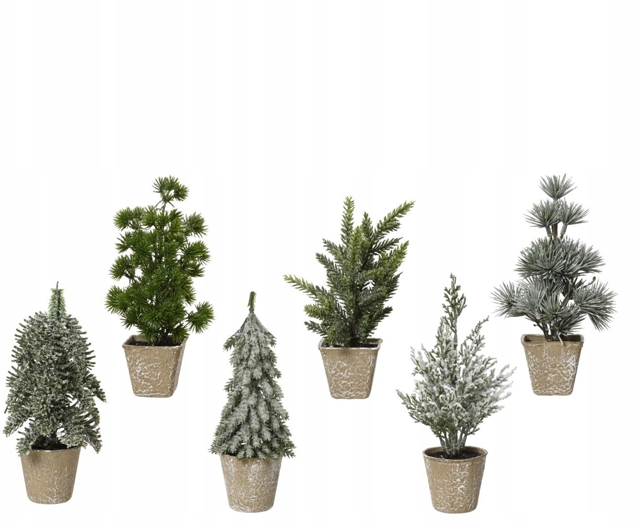 Figurka świąteczna mini choinka w doniczce tworzywo sztuczne 20cm 1szt