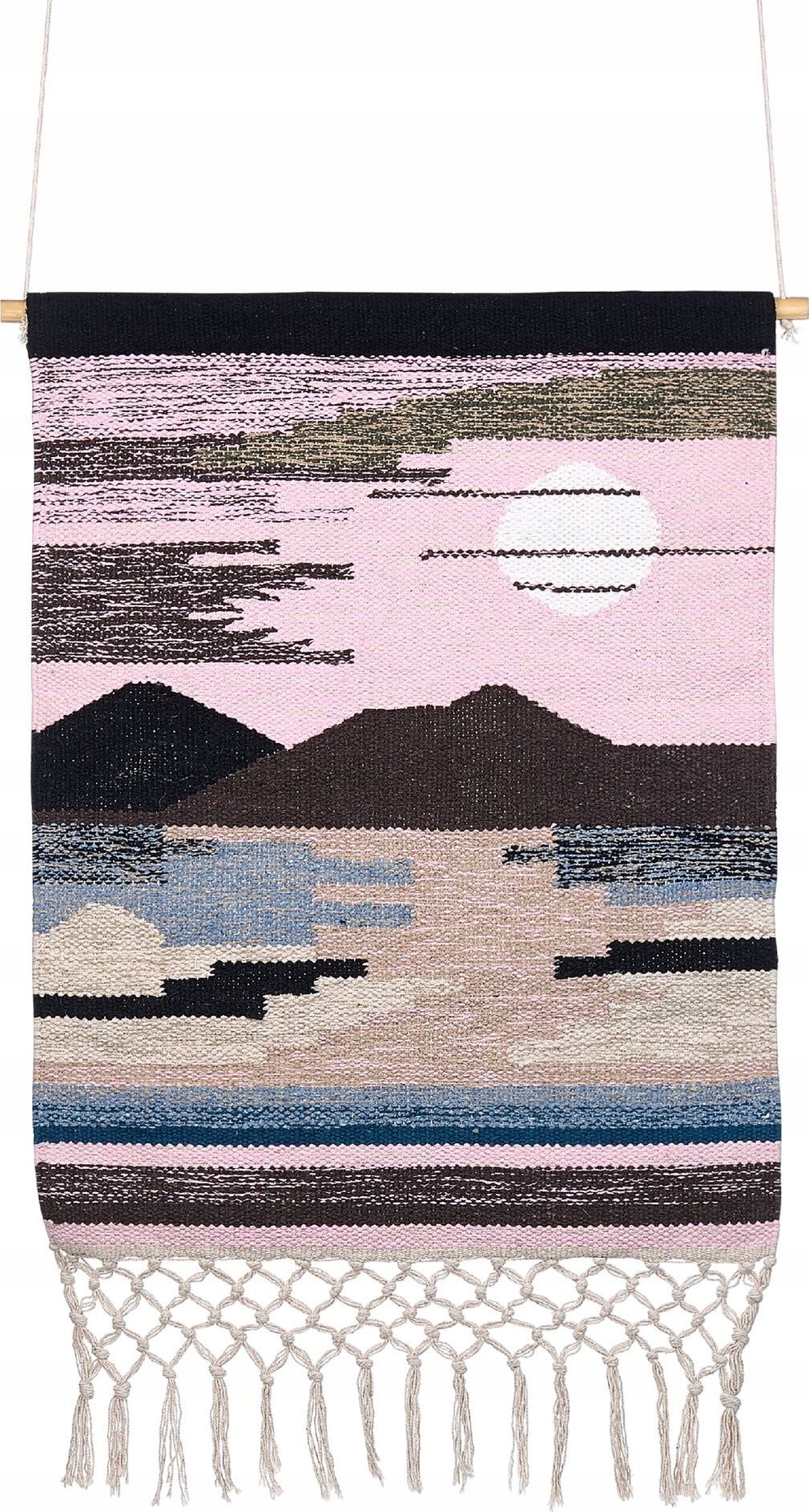 Beliani Dekoracja ścienna z frędzlami bawełniana wielokolorowa SADDA