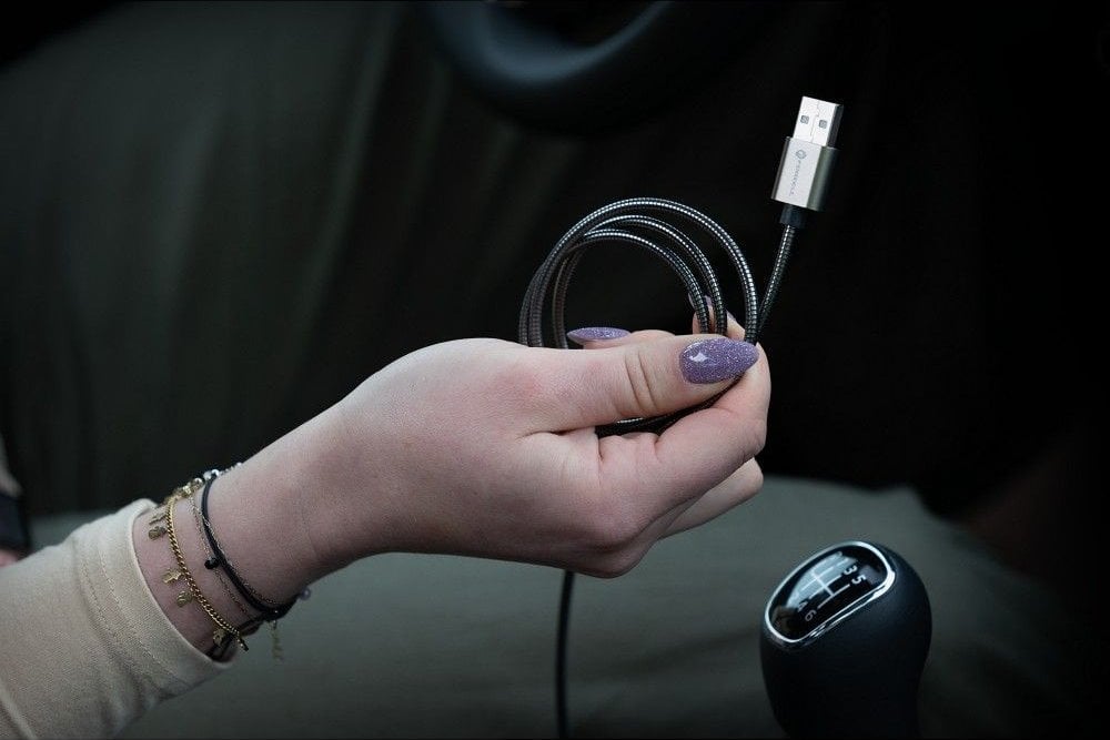 Kabel USB ForCell USB-A - Lightning 1 m Srebrny