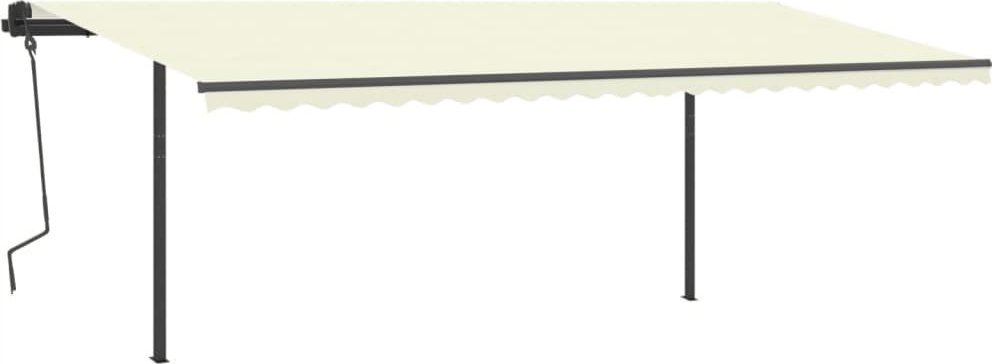 vidaXL Zestaw słupków do markizy, antracytowy, 600x245 cm, żelazo