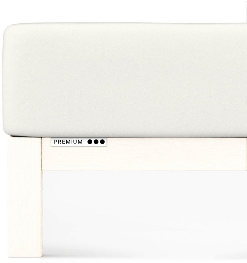 Prześcieradło Schlafgut Premium 180x200-200x220 Off White 181 - XL bawełna, antyalergiczny